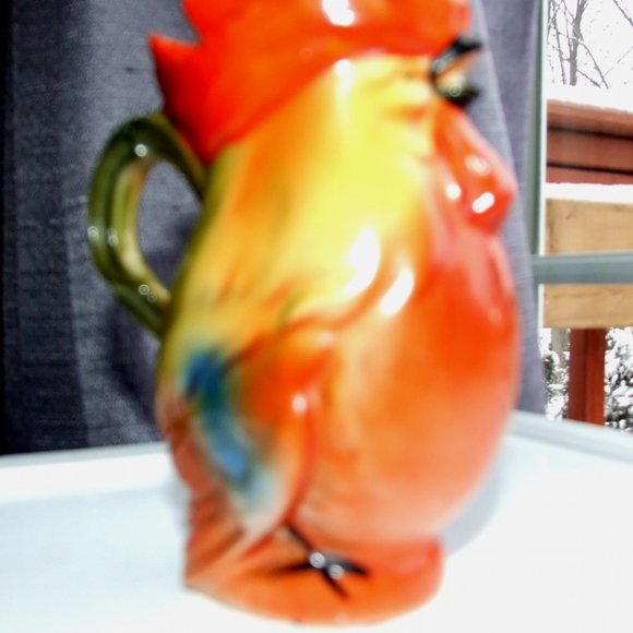 VTG ROOSTER Figural CREAMER Pitcher ANTIQUE - Picture 6 of 6